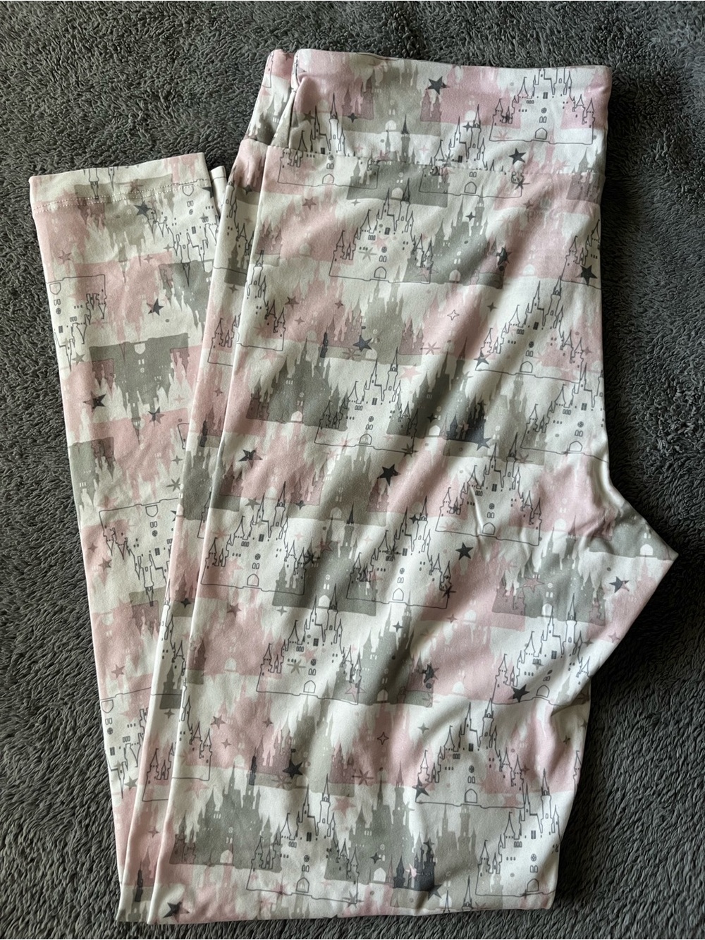 Women's pastel Disney castle leggings